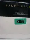 New Ralph Lauren CARY White Cotton Linen Flat Sheet - King