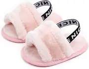 [KIDSUN] Baby Girls Sandals Elastic Back Strap Flats Shoes Cotton Bottom Soft Sole Toddler Boys Slippers Casual Shoes
