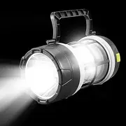 LED Torch - Emergency Flashlight | Solar/Rechargeable Multi Function Flashlight Camping USB Lamp SOS SOS for Tent Festival Tent Storm Storm Storm Disaster 5 Modes High Brightness