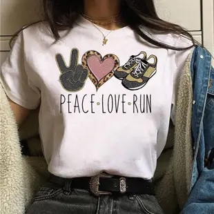 Peace Love陽光T恤夏季時尚女T恤上衣衣服
