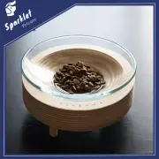 PURROOM Premium Glass Pet Bowl (Wood Stand)