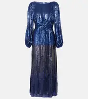 [Rixo] Rixo Coco sequined midi dress AU 16 blue