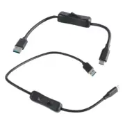 USB3.0 to USB C Charging Cord 10Gbps Data Transmission with Switching Button