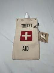 25 oz Canvas Canteen with Push/Pull top - "Thirst Aid"