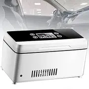 Insulin Cool Box, Medicine Reefer Container, USB Portable Car Cooling Case and 0-18℃ Insulin Refrigerator Extra Large, Small Travel Box for Medicines,ButtonModel-DualBattery