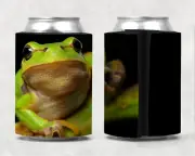 Frog Green Tree Stubby Holder Can Cooler