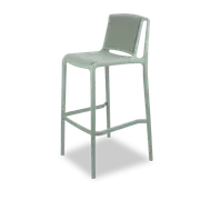 Paros UV Plastic Outdoor Bar Stool (PP) in Sage