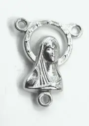 Lot Of 10 Madonna Sacred Heart Silver Plate Rosary Centerpieces Rosary findings