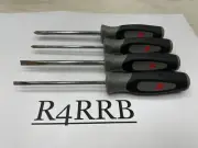 Snap-on Tools NEW 4pc DRK TITANIUM Soft Grip Mini-Grip Screwdriver Set SGDX40BDT