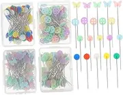 Gadpiparty 400Pcs Creative Flat Head Straight Pins for Quilting Crafts Bright Color Sewing Locating Needles for Dressmaking DIY Projects and More Durable Wire