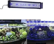 Leona Co 30/45/60/90cm LED Aquarium Light for Fish Tank, Adjustable Brightness, Natural Multi-Color Light with Extendable Brackets for Freshwater (45-60CM Tank)