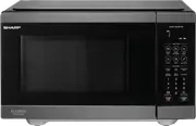 Sharp 26L 900W Flatbed Inverter Microwave Black Stainless Steel