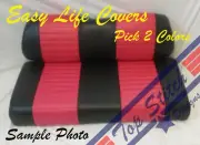 QUILT Vinyl EZ-GO TXT-RXV Golf Cart Custom Front Seat Covers Set Staple On DIY