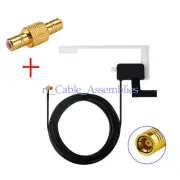 DAB Digital Car Radio Aerial Antenna Glass Mount For Pioneer + SMB male Adapter