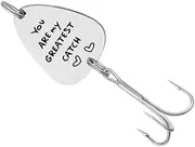 1Pc You are My Greatest Catch Engraved Fishing Hook Dad Fishing Lure Father's Day Present for Fisherman Durable and Stylish Design
