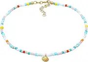 [Elli] Ladies Anklet Glass Balls Summer Colourful in 925 Sterling Silver