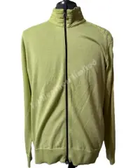 BELSTAFF KELBY MERINO WOOL ZIP CARDIGAN JUMPER IN LIME YELLOW 2XL RRP £250 BNWT
