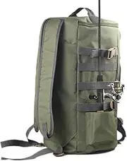 Fishing Tackle Backpack,Fishing Gear Equipment Storage Bag with Rod Holders - Large Capacity Equipment Reel Bait Storage Sling Organizer Pack for Lake Riverside Short Camping Trips