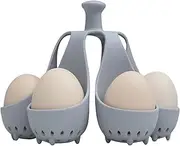 Silicone Egg Boiler Rack, Freestanding Egg Boiler, Egg Boiler, Egg Cooker, Hard Boiled Egg Boiler, Storage and Egg Rack, Holds 6 Eggs, Kitchen Silicone Egg Boiler