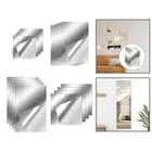 4Pcs Mirror Wall Stickers, Acrylic Mirror Sheet Removable Full Length Mirror