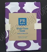 Pottery Barn Teen Flower Chain Bed Dorm Pillowcases Set 2 Standard Dark Plum