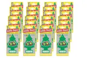 Little Trees Hanging Car and Home Air Freshener, Green Apple Scent - Pack of 24