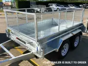 New Galvanised 10x5 Caged Tandem Axle Box Trailer Electric Brake Brisbane QLD