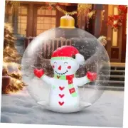 Light Up Inflatable Christmas Snowman Ball, 24 Inch Large 24inch Snowman Ball