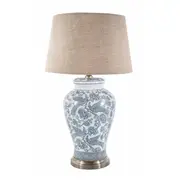 [Florabelle Living] Aviary Ceramic Table Lamp Base Blue And White