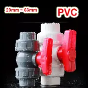 PVC Ball Valves Double Union Adhesive Stop Water Pressure Pipe Fitting 20 - 40mm