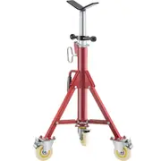 Pipe Stand, Pipe Jack Stands with Casters Adjustable Height 28-52 Inch, V Head Pipe Stand 882 LB, Folding Portable Pipe Stands 1/8 to 12 Inch Pipe Supporting, Steel Jack