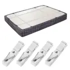 Bed Sheet Holder Straps- Adjustable Fitted Sheet Clips Bed Sheet Fastener Sus...