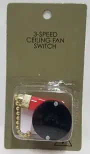 3-Speed Ceiling Fan Switch Zing Ear New