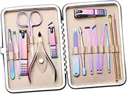 Healeved Nail Cutting Kit 15pcs Manicure Tools Set Stainless Steel Nail Clippers Scissors Travel Size