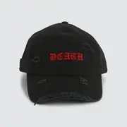 [Kiss Chacey] Rip Dad Cap Washed Black