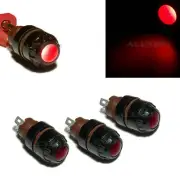 6 pcs 1.5-30V Dash Panel Pilot Indicator Instrument Light Lamp Red + E10 Bulbs
