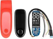 MKVAXR Switch Panel Bluetooth Board Panel Silicone Protective Cover Instrument Display Kit, for Ninebot, F40 F30 F25 F20 Parts Scooter Battery Indicator(1 Set Red)