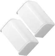 Luxshiny 2pcs Toothbrush Holder Tooth Brush Covers Tooth Brush Storage Covered Toothbrush Wall Holder Toothbrush Storage Rack Toothbrush Wall Mount Toothbrush Cap Plastic White