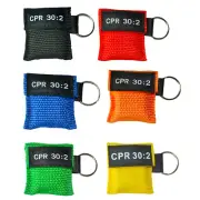 100PCS CPR 30:2 Mask Keychain Keyring Face Shield First Aid Training cpr Mask