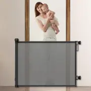Retractable Baby Gate Durable Portable Mesh Gate Easy Installation 86CM Tall ...
