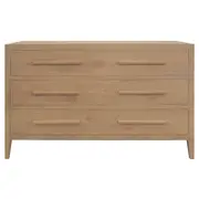 Centrum Furniture Dion 3-Drawer Solid Mindi Chest of Drawers - Natural