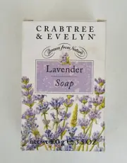 CRABTREE & EVELYN Lavender Perfumed Bar Soap 3.5 Oz Vintage NIB!