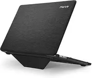 MOSISO Compatible with MacBook Pro 13 inch Case M2 2025, 2024, 2023-2016 A2338 M1 A2251 A2289 A2159 A1989 A1708 A1706, Knit Fabric Coated Plastic Hard Shell Case Cover with Fold Kickstand, Black
