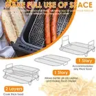 2Pcs Square Air Fryer Rack 8 inch Stainless Steel Dehydrator Rack toapH