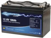 Powertech 12.8V 100Ah Lithium Deep Cycle Battery Discharge Current 50A