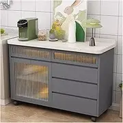 Kitchen Island Freestanding Meal Side Cabinet Cutting Table Multifunctional Kitchen Cabinet Island Table Movable Cabinet Mobile Kitchen Storage Islands