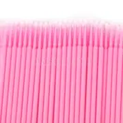 100Pcs Dental Swabs Disposable medium Applicator Brush Stick 2.0mm pink