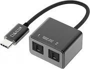 Cubilux USB Type C to Dual TOSLINK Optical Audio Splitter, Double SPDIF Converter for MacBook Mac iMac, Laptop, Computer, PC