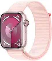 Apple Watch Series 9 [GPS + Cellular 45-mm] Smartwatch with Aluminum Case with Pink Sport Loop One Size