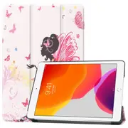 For iPad 10.2 Colored Drawing Horizontal Flip Leather Case , Smart Flip Cover Elf Girl
